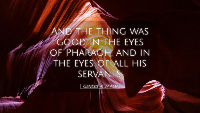 Picture 05 - Genesis 41:37 ASV Desktop Wallpaper - And the thing was good in the eyes of Pharaoh, - Desktop Bible Verse Wallpaper