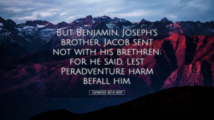 Picture 05 - Genesis 42:4 ASV Desktop Wallpaper - But Benjamin, Joseph's brother, Jacob sent not - Desktop Bible Verse Wallpaper