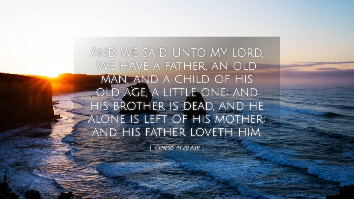 Picture 05 - Genesis 44:20 ASV Desktop Wallpaper - And we said unto my lord, We have a father, an - Desktop Bible Verse Wallpaper