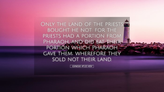 Picture 05 - Genesis 47:22 ASV Desktop Wallpaper - Only the land of the priests bought he not: for - Desktop Bible Verse Wallpaper