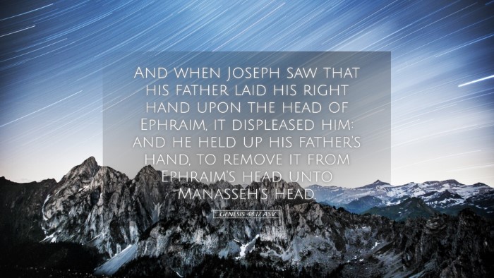 Picture 05 - Genesis 48:17 ASV Desktop Wallpaper - And when Joseph saw that his father laid his - Desktop Bible Verse Wallpaper