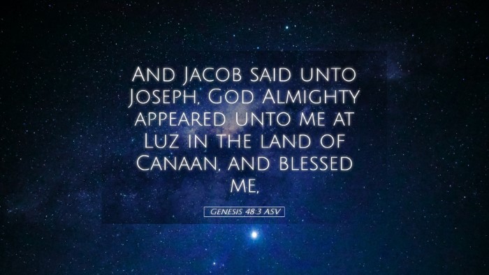 Picture 05 - Genesis 48:3 ASV Desktop Wallpaper - And Jacob said unto Joseph, God Almighty appeared - Desktop Bible Verse Wallpaper