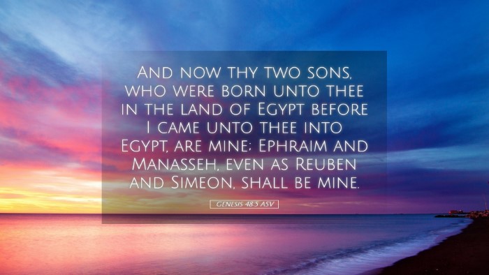 Picture 05 - Genesis 48:5 ASV Desktop Wallpaper - And now thy two sons, who were born unto thee in - Desktop Bible Verse Wallpaper