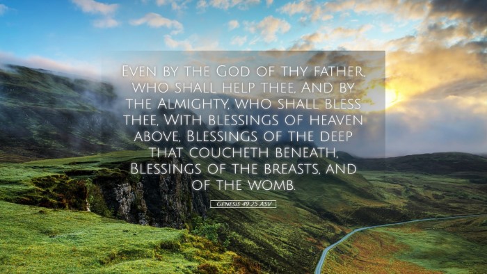 Picture 05 - Genesis 49:25 ASV Desktop Wallpaper - Even by the God of thy father, who shall help - Desktop Bible Verse Wallpaper
