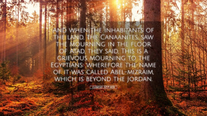Picture 05 - Genesis 50:11 ASV Desktop Wallpaper - And when the inhabitants of the land, the - Desktop Bible Verse Wallpaper