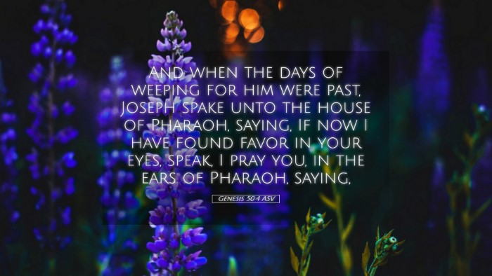 Picture 05 - Genesis 50:4 ASV Desktop Wallpaper - And when the days of weeping for him were past, - Desktop Bible Verse Wallpaper