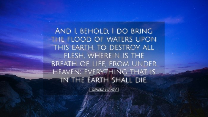Picture 05 - Genesis 6:17 ASV Desktop Wallpaper - And I, behold, I do bring the flood of waters - Desktop Bible Verse Wallpaper