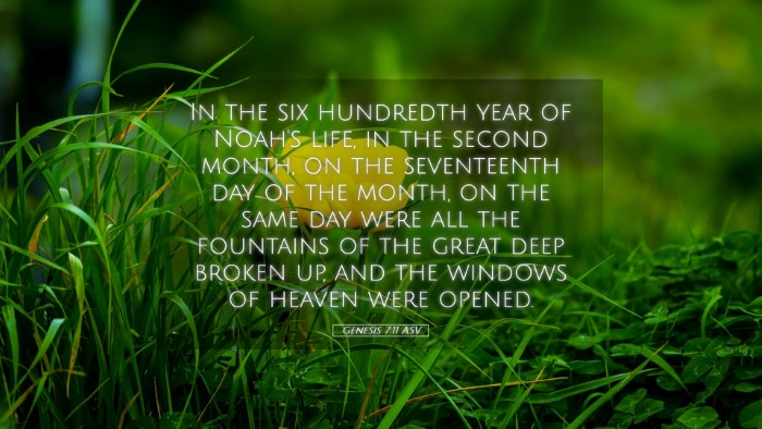 Picture 05 - Genesis 7:11 ASV Desktop Wallpaper - In the six hundredth year of Noah's life, in the - Desktop Bible Verse Wallpaper