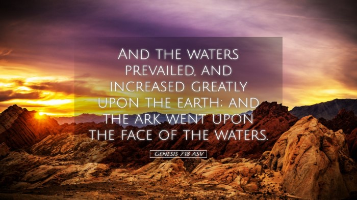 Picture 05 - Genesis 7:18 ASV Desktop Wallpaper - And the waters prevailed, and increased greatly - Desktop Bible Verse Wallpaper