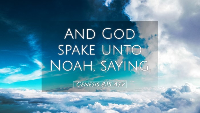 Picture 05 - Genesis 8:15 ASV Desktop Wallpaper - And God spake unto Noah, - Desktop Bible Verse Wallpaper