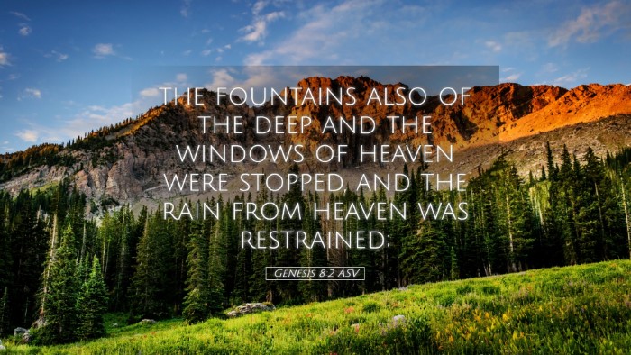 Picture 05 - Genesis 8:2 ASV Desktop Wallpaper - the fountains also of the deep and the windows of - Desktop Bible Verse Wallpaper