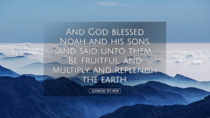 Picture 05 - Genesis 9:1 ASV Desktop Wallpaper - And God blessed Noah and his sons, and said unto - Desktop Bible Verse Wallpaper