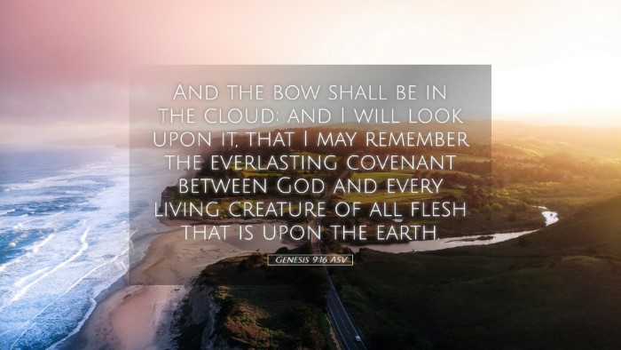 Picture 05 - Genesis 9:16 ASV Desktop Wallpaper - And the bow shall be in the cloud; and I will - Desktop Bible Verse Wallpaper