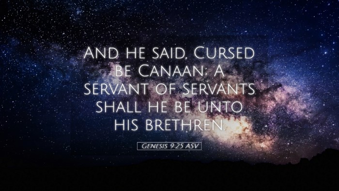 Picture 05 - Genesis 9:25 ASV Desktop Wallpaper - And he said, Cursed be Canaan; A servant of - Desktop Bible Verse Wallpaper