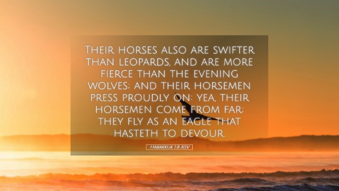 Picture 05 - Habakkuk 1:8 ASV Desktop Wallpaper - Their horses also are swifter than leopards, and - Desktop Bible Verse Wallpaper