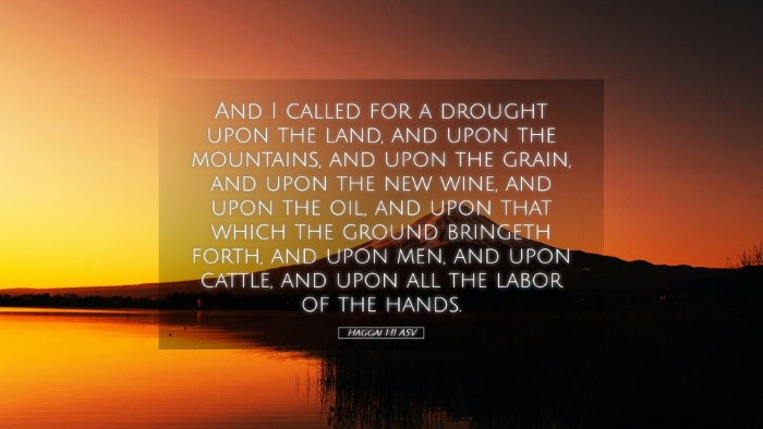 Picture 05 - Haggai 1:11 ASV Desktop Wallpaper - And I called for a drought upon the land, and - Desktop Bible Verse Wallpaper