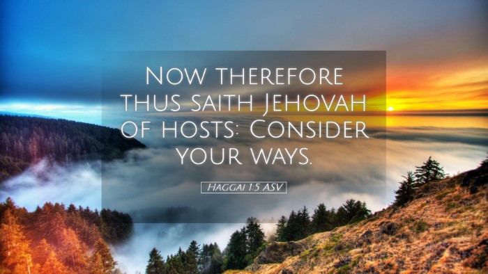 Picture 05 - Haggai 1:5 ASV Desktop Wallpaper - Now therefore thus saith Jehovah of hosts: - Desktop Bible Verse Wallpaper