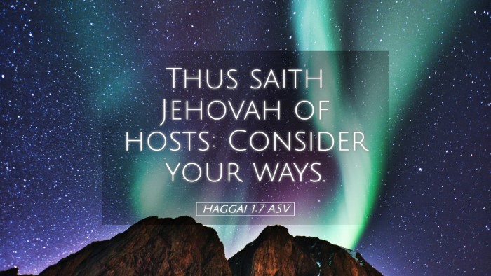 Picture 05 - Haggai 1:7 ASV Desktop Wallpaper - Thus saith Jehovah of hosts: Consider your - Desktop Bible Verse Wallpaper