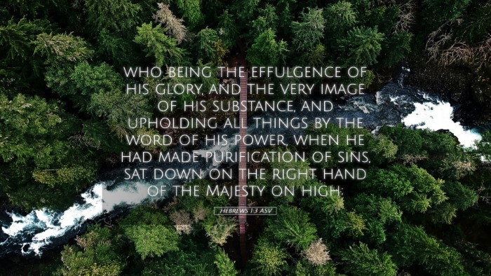 Picture 05 - Hebrews 1:3 ASV Desktop Wallpaper - who being the effulgence of his glory, and the - Desktop Bible Verse Wallpaper