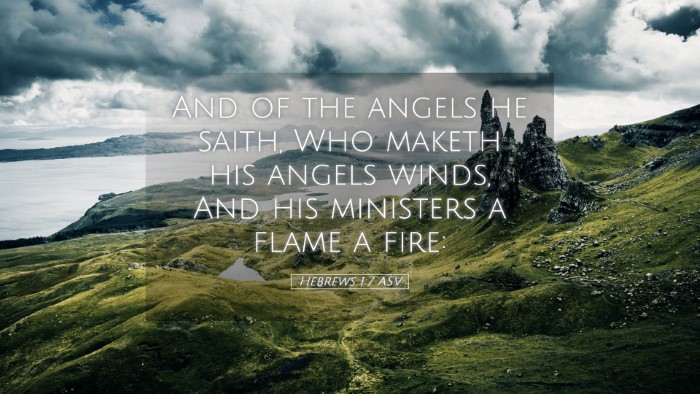 Picture 05 - Hebrews 1:7 ASV Desktop Wallpaper - And of the angels he saith, Who maketh his angels - Desktop Bible Verse Wallpaper