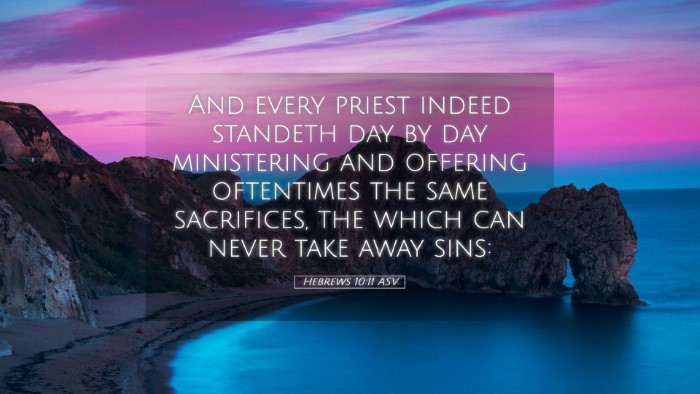 Picture 05 - Hebrews 10:11 ASV Desktop Wallpaper - And every priest indeed standeth day by day - Desktop Bible Verse Wallpaper