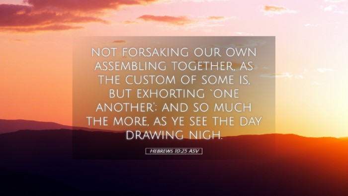 Picture 05 - Hebrews 10:25 ASV Desktop Wallpaper - not forsaking our own assembling together, as the - Desktop Bible Verse Wallpaper