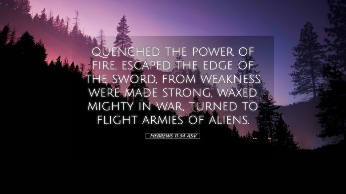 Picture 05 - Hebrews 11:34 ASV Desktop Wallpaper - quenched the power of fire, escaped the edge of - Desktop Bible Verse Wallpaper