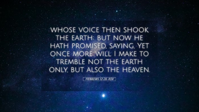 Picture 05 - Hebrews 12:26 ASV Desktop Wallpaper - whose voice then shook the earth: but now he hath - Desktop Bible Verse Wallpaper