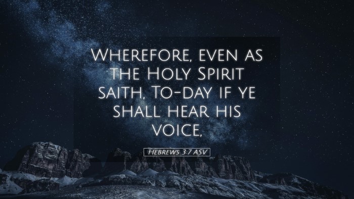 Picture 05 - Hebrews 3:7 ASV Desktop Wallpaper - Wherefore, even as the Holy Spirit saith, To-day - Desktop Bible Verse Wallpaper