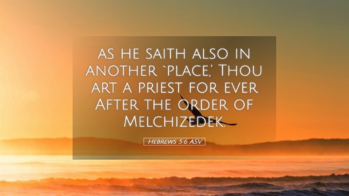 Picture 05 - Hebrews 5:6 ASV Desktop Wallpaper - as he saith also in another `place,' Thou art a - Desktop Bible Verse Wallpaper