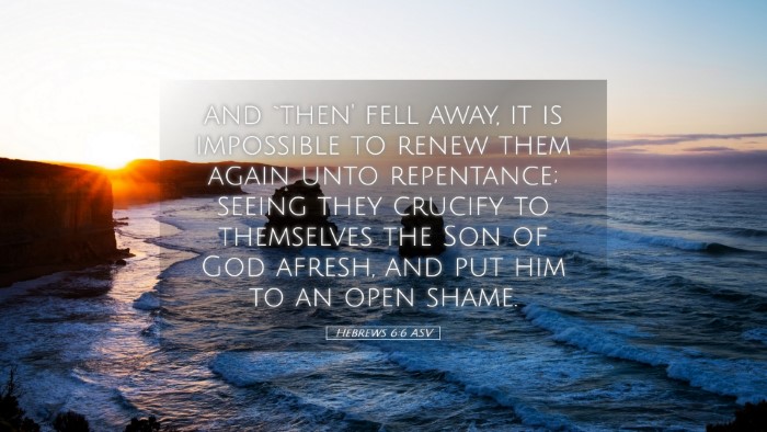 Picture 05 - Hebrews 6:6 ASV Desktop Wallpaper - and `then' fell away, it is impossible to renew - Desktop Bible Verse Wallpaper