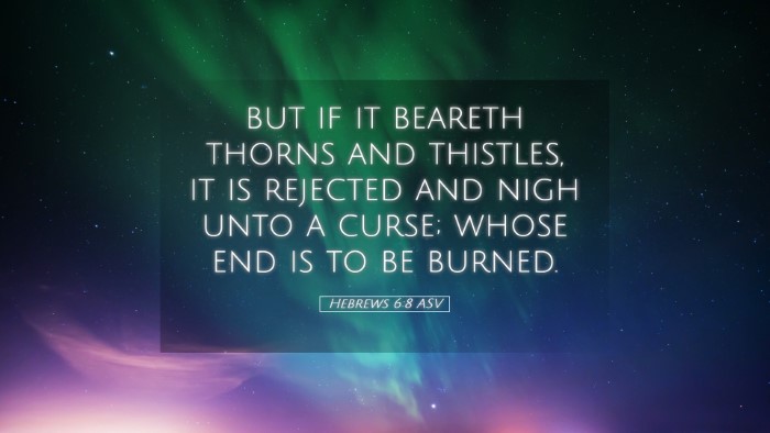 Picture 05 - Hebrews 6:8 ASV Desktop Wallpaper - but if it beareth thorns and thistles, it is - Desktop Bible Verse Wallpaper
