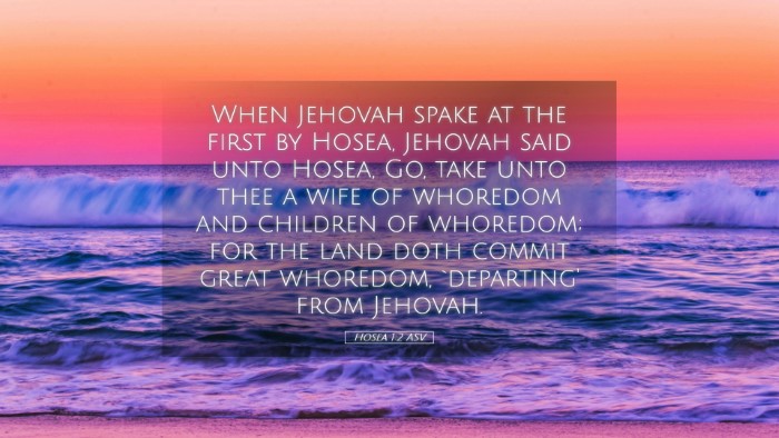 Picture 05 - Hosea 1:2 ASV Desktop Wallpaper - When Jehovah spake at the first by Hosea, Jehovah - Desktop Bible Verse Wallpaper