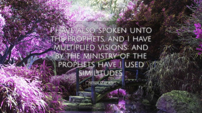 Picture 05 - Hosea 12:10 ASV Desktop Wallpaper - I have also spoken unto the prophets, and I have - Desktop Bible Verse Wallpaper