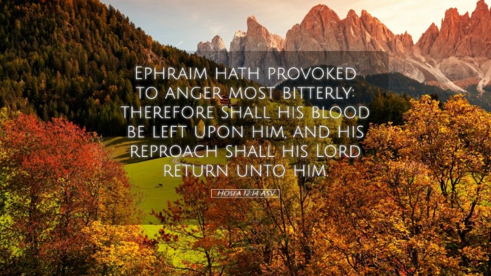 Picture 05 - Hosea 12:14 ASV Desktop Wallpaper - Ephraim hath provoked to anger most bitterly: - Desktop Bible Verse Wallpaper