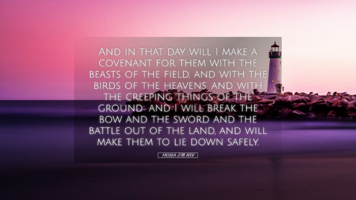 Picture 05 - Hosea 2:18 ASV Desktop Wallpaper - And in that day will I make a covenant for them - Desktop Bible Verse Wallpaper