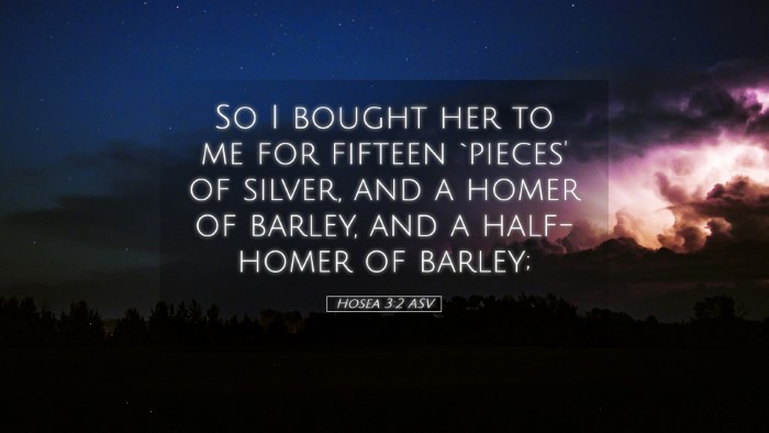 Picture 05 - Hosea 3:2 ASV Desktop Wallpaper - So I bought her to me for fifteen `pieces' of - Desktop Bible Verse Wallpaper
