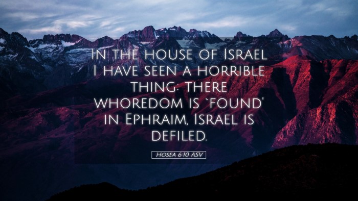 Picture 05 - Hosea 6:10 ASV Desktop Wallpaper - In the house of Israel I have seen a horrible - Desktop Bible Verse Wallpaper