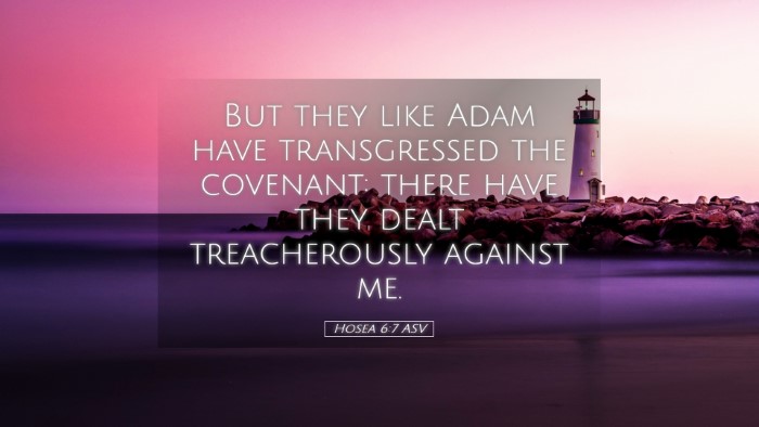 Picture 05 - Hosea 6:7 ASV Desktop Wallpaper - But they like Adam have transgressed the - Desktop Bible Verse Wallpaper