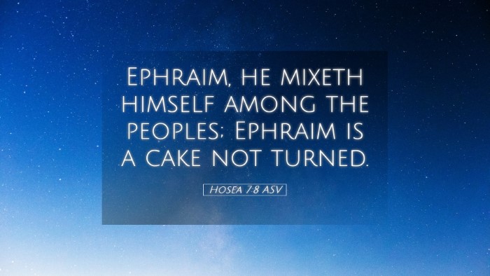 Picture 05 - Hosea 7:8 ASV Desktop Wallpaper - Ephraim, he mixeth himself among the peoples; - Desktop Bible Verse Wallpaper