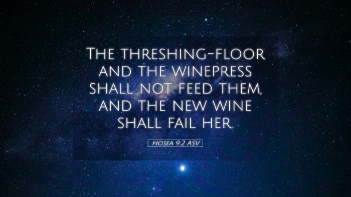 Picture 05 - Hosea 9:2 ASV Desktop Wallpaper - The threshing-floor and the winepress shall not - Desktop Bible Verse Wallpaper