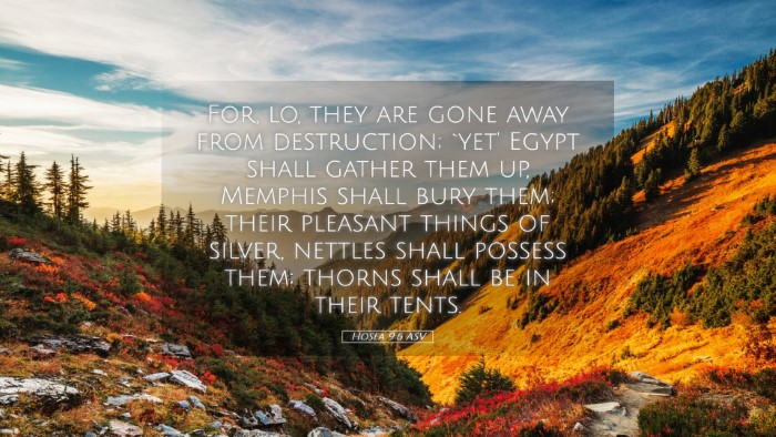 Picture 05 - Hosea 9:6 ASV Desktop Wallpaper - For, lo, they are gone away from destruction; - Desktop Bible Verse Wallpaper