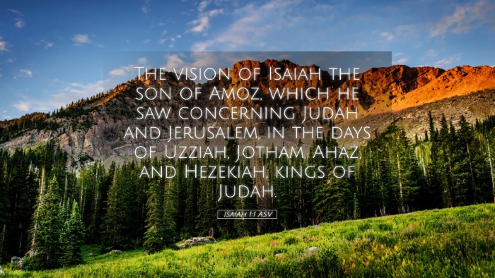 Picture 05 - Isaiah 1:1 ASV Desktop Wallpaper - The vision of Isaiah the son of Amoz, which he - Desktop Bible Verse Wallpaper