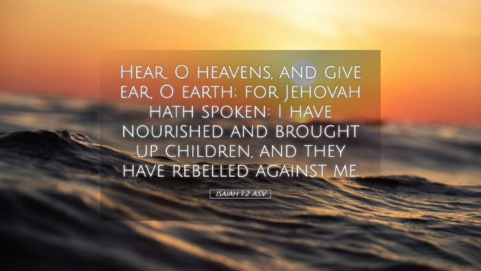 Picture 05 - Isaiah 1:2 ASV Desktop Wallpaper - Hear, O heavens, and give ear, O earth; for - Desktop Bible Verse Wallpaper