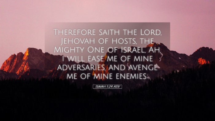 Picture 05 - Isaiah 1:24 ASV Desktop Wallpaper - Therefore saith the Lord, Jehovah of hosts, the - Desktop Bible Verse Wallpaper