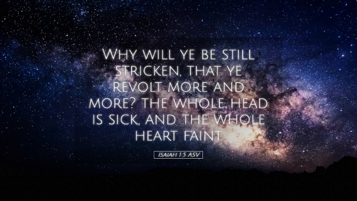 Picture 05 - Isaiah 1:5 ASV Desktop Wallpaper - Why will ye be still stricken, that ye revolt - Desktop Bible Verse Wallpaper