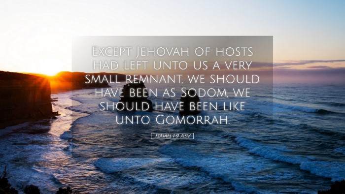 Picture 05 - Isaiah 1:9 ASV Desktop Wallpaper - Except Jehovah of hosts had left unto us a very - Desktop Bible Verse Wallpaper
