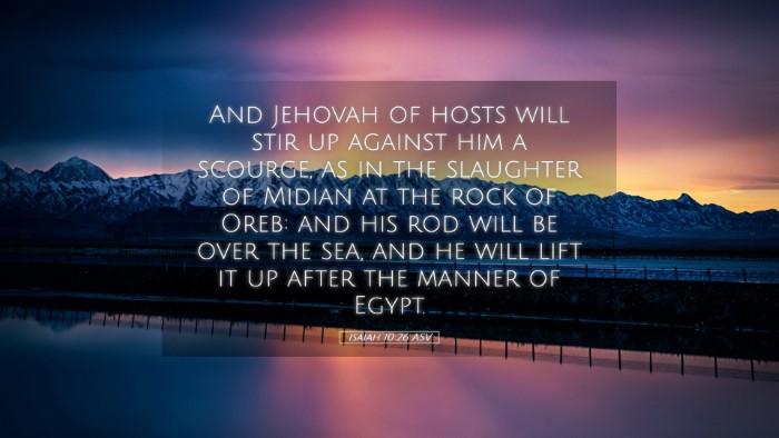 Picture 05 - Isaiah 10:26 ASV Desktop Wallpaper - And Jehovah of hosts will stir up against him a - Desktop Bible Verse Wallpaper