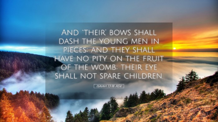 Picture 05 - Isaiah 13:18 ASV Desktop Wallpaper - And `their' bows shall dash the young men in - Desktop Bible Verse Wallpaper