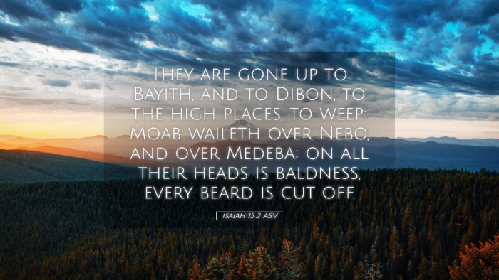 Picture 05 - Isaiah 15:2 ASV Desktop Wallpaper - They are gone up to Bayith, and to Dibon, to the - Desktop Bible Verse Wallpaper